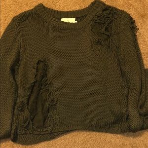 LF destressed sweater